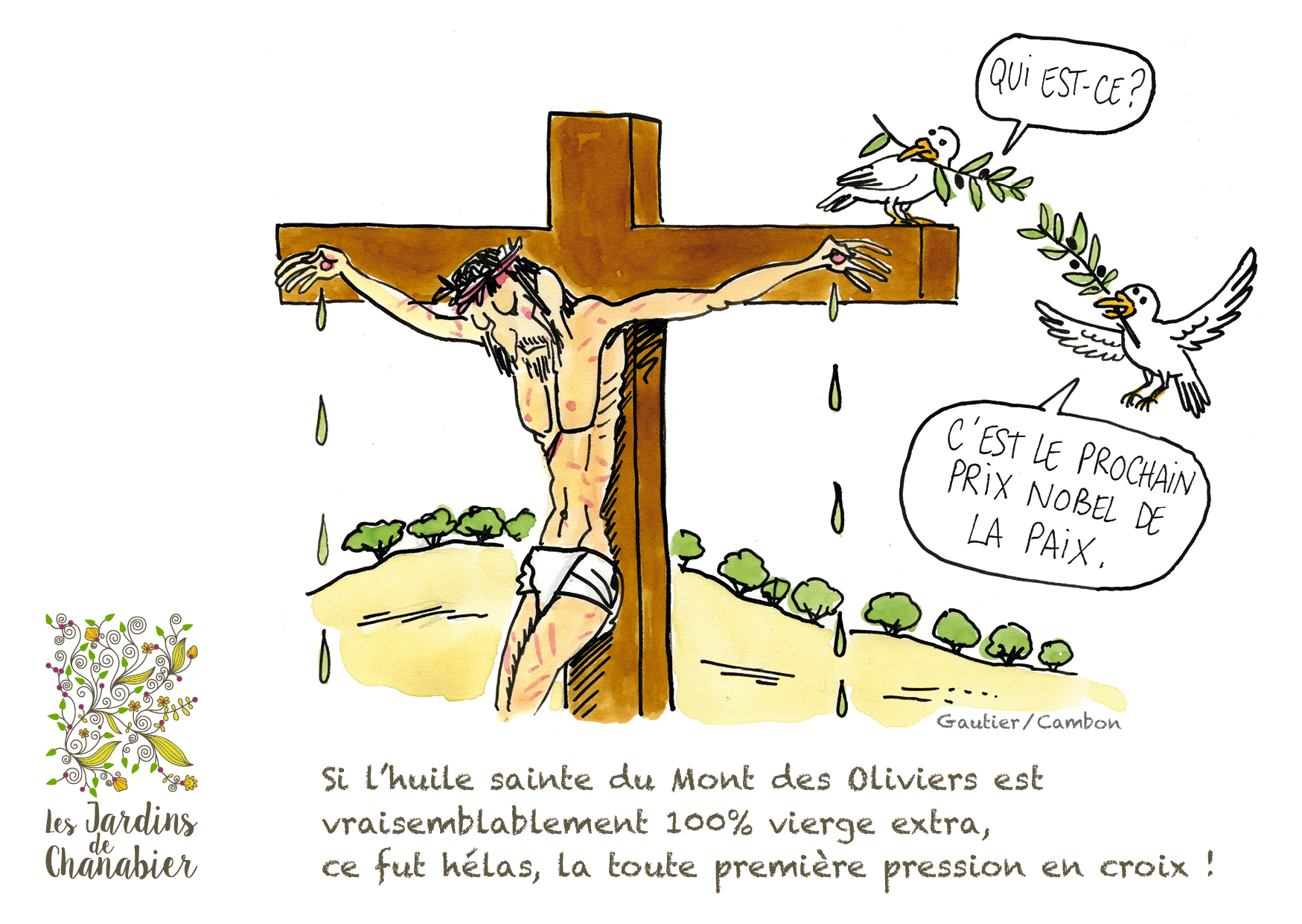 Cartes humoristiques des plantes de la Bible réalisée par Alamarge Production en exclusivité pour Les Jardins de Chanabier 